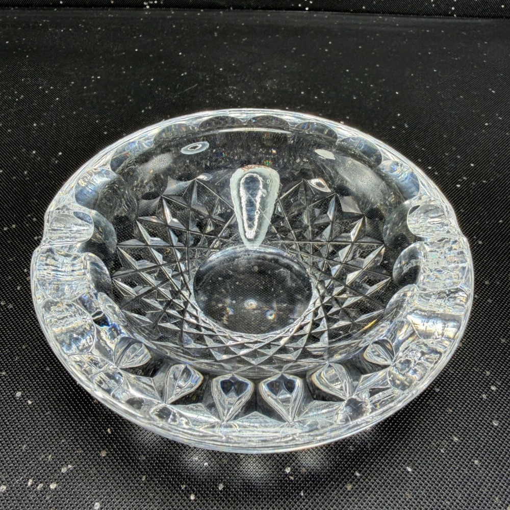 Waterford Crystal Ash Holder Round 5Inch Cut Glass Irish Lead Crystal Ashtray